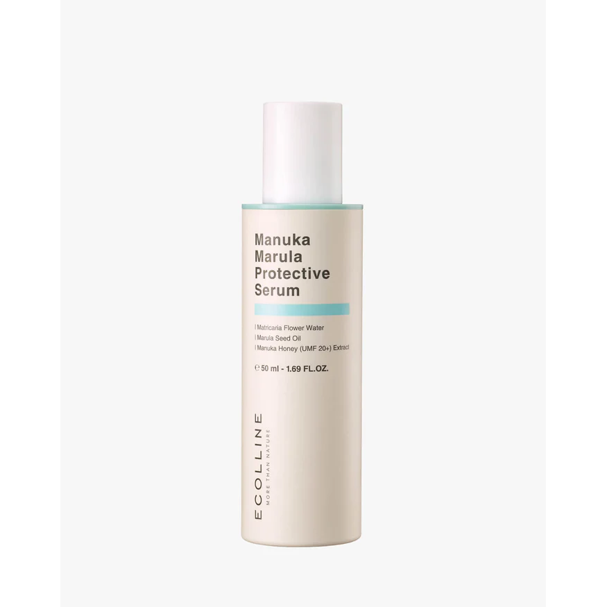 ECOLLINE Clean Beauty Dermocosmetic Barrier Serum | Microbiome Support with Manuka Honey & Marula Oil | KOREAN Skincare