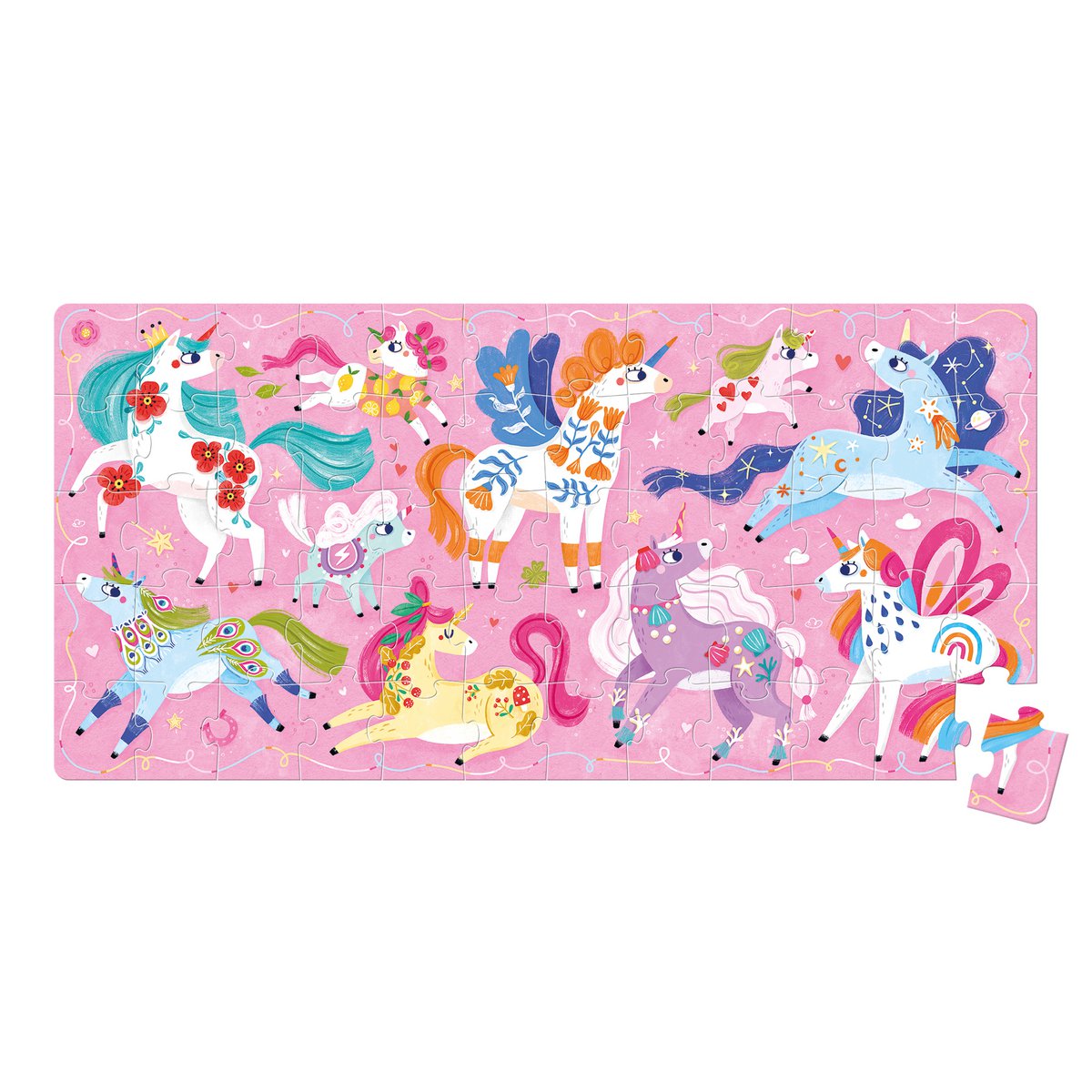 Amo el rompecabezas de unicornios 4+