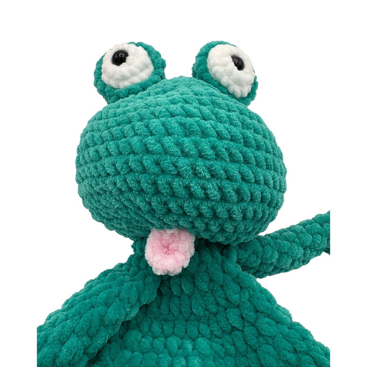 Handmade cuddly toy - frog - made of velvet