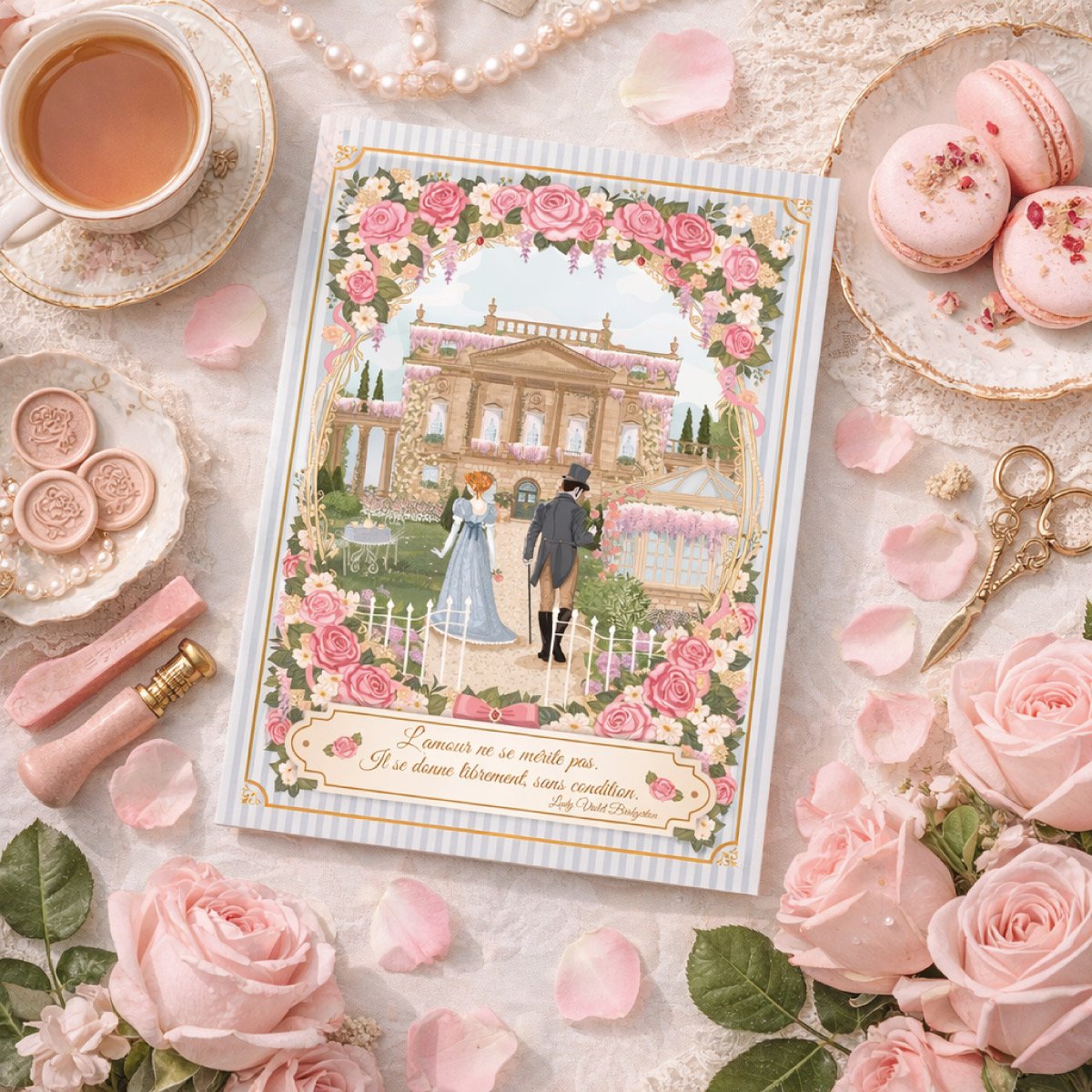 Carte postale A6 - Rosa Garden - Bridgerton
