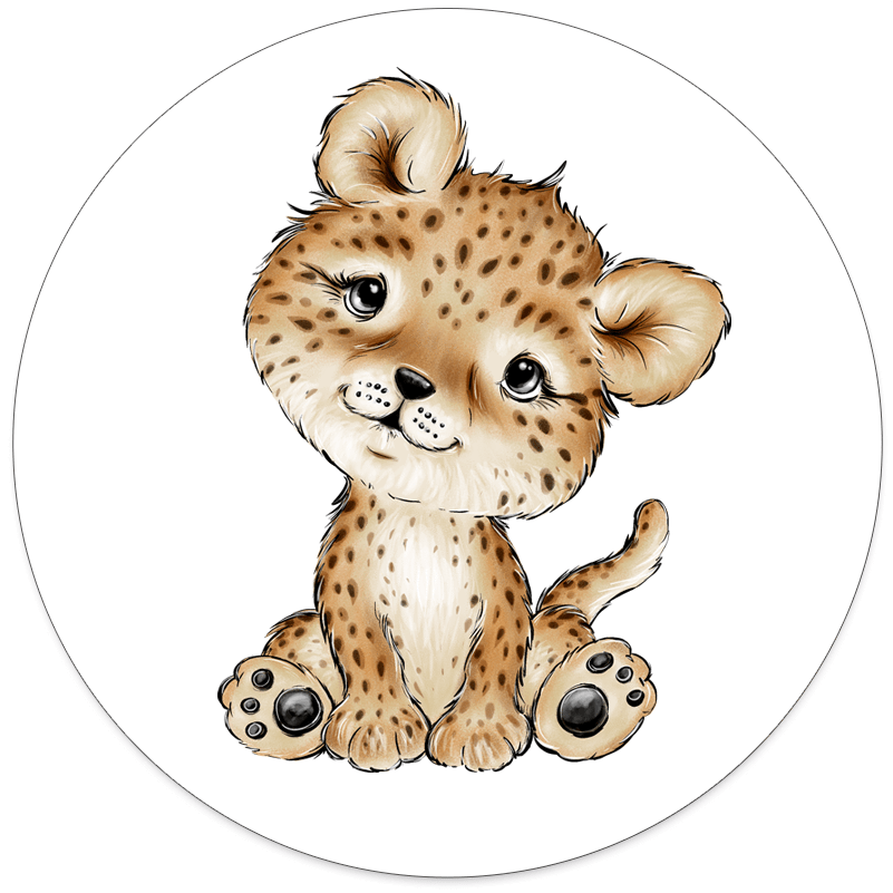 Wandkreis Kinder Leopard