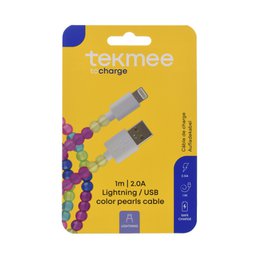 TEKMEE 1M USB RAYOS COLOR PERLAS CBL