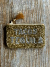 Custodia per tequilla con tacos e perline realizzata a mano * Regalo *