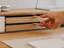 Stor modulopbygget skuffe - Dobbelt skrivebordshylde tilføjelse