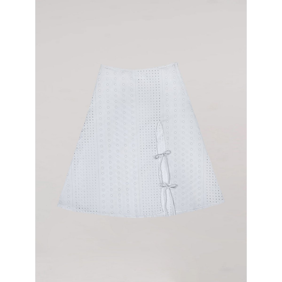 Falda midi blanca Lumora azul