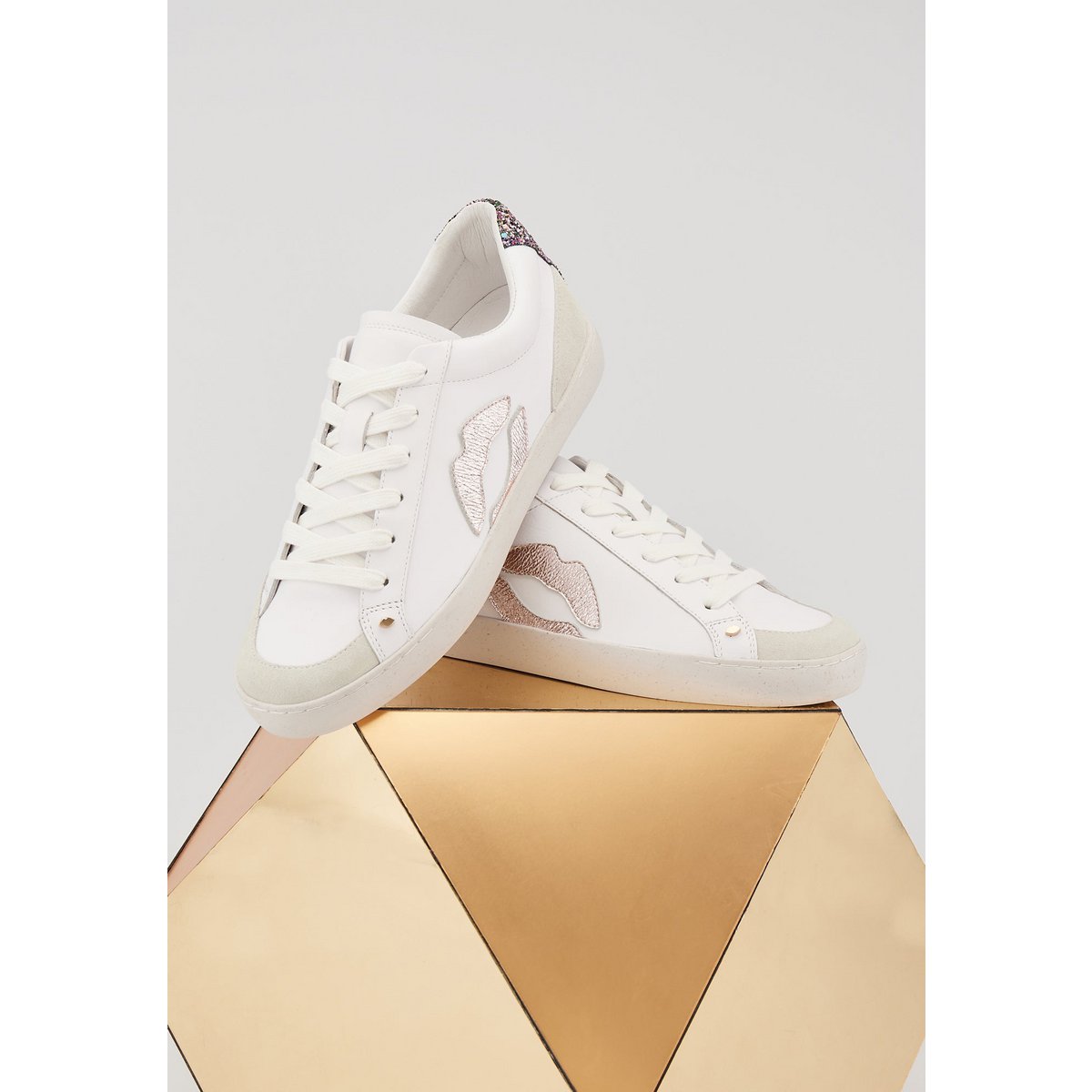 Colette-Blanc Rose Gold Glitter