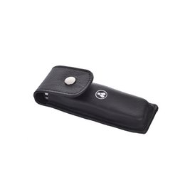 Jagtkniv æske med sort læder etui - Pakka træ håndtag - 10,5 cm klinge