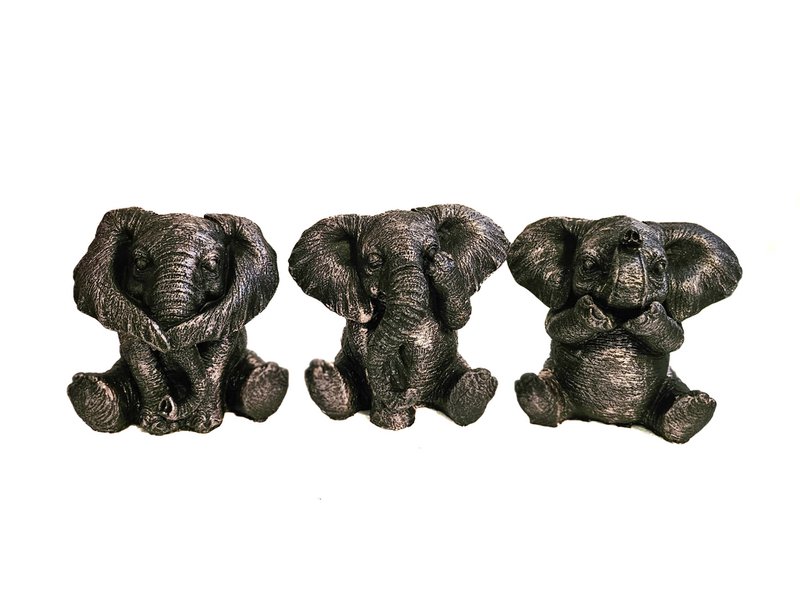 Hør See and Speak No Evil Elephants sæt med 3