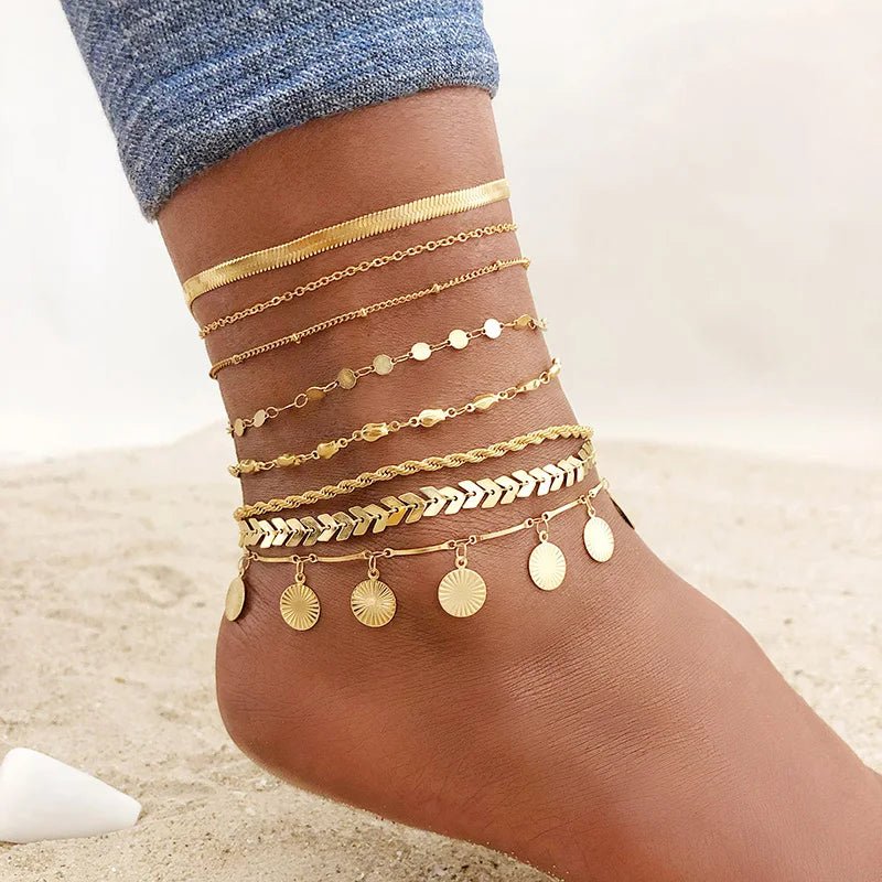 Snake Chain Ankelkæde til Kvinder Piger Justerbar Summer Beach Chain Ankelkæde Armbånd Mors Dag Gaver Rustfrit Stål Ikke Allergisk