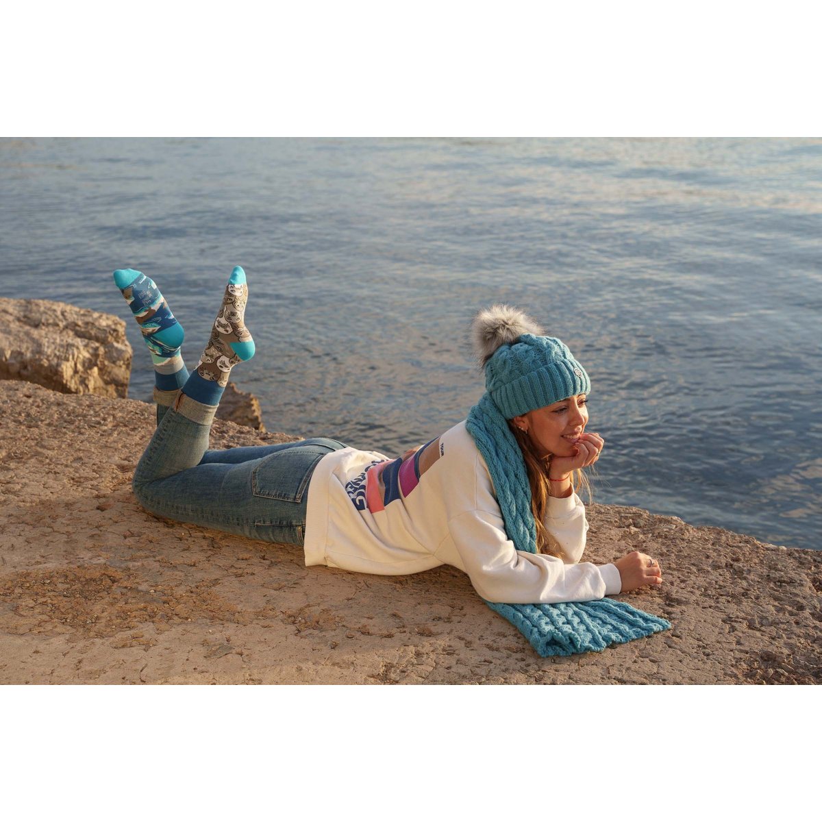 Seals socks | Arctic seal socks - casual mismatched socks