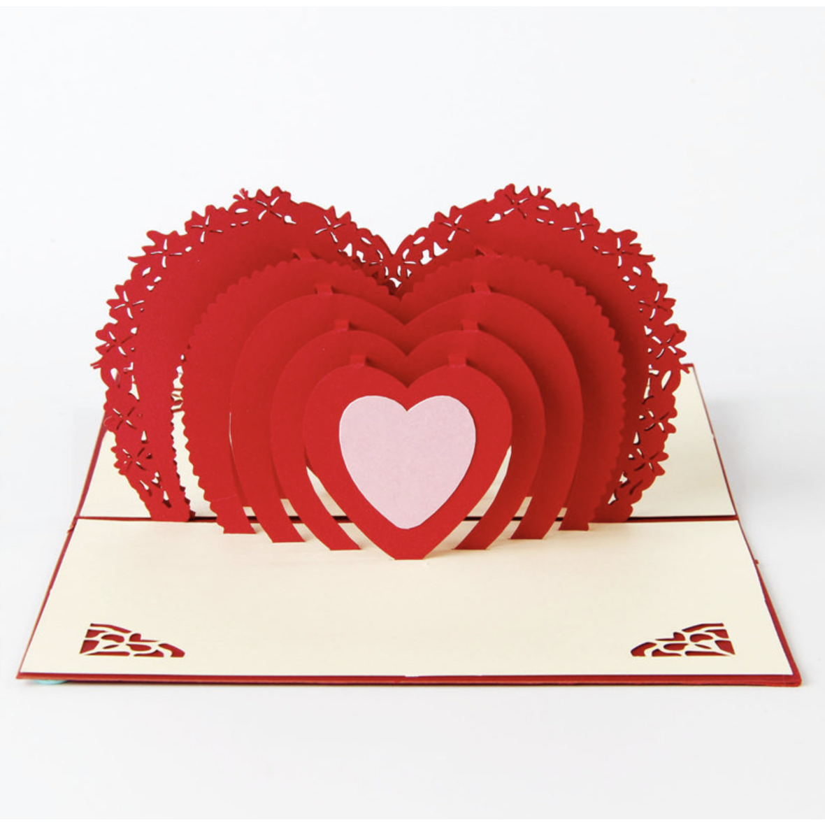 3D heart pop up card for mother's day and valentine