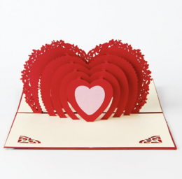 3D-Herz-Popup-Karte für Muttertag und Valentinstag