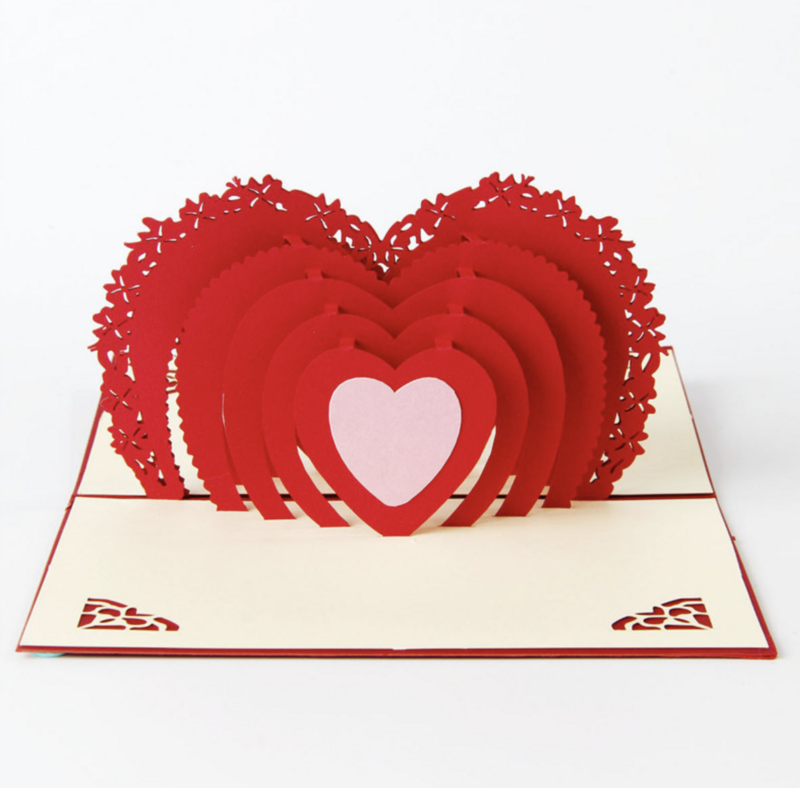 3D-Herz-Popup-Karte für Muttertag und Valentinstag
