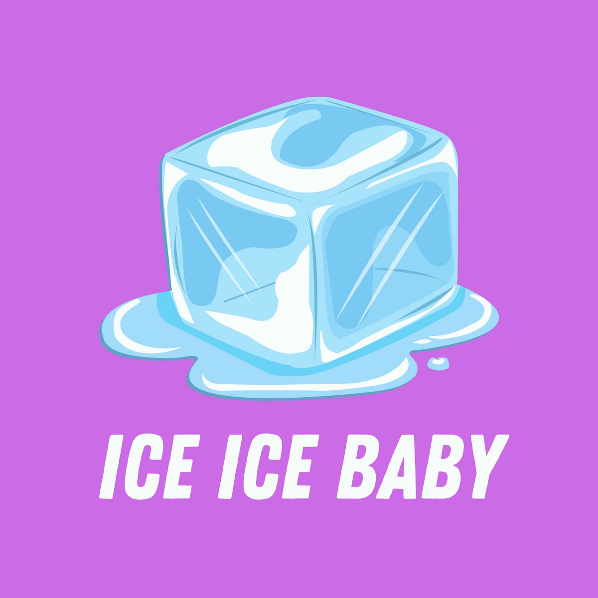 Forex tegeltje 10x10cm - Ice Ice Baby - #101030002