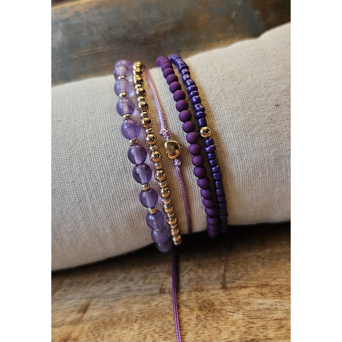 Armbandenset Lila