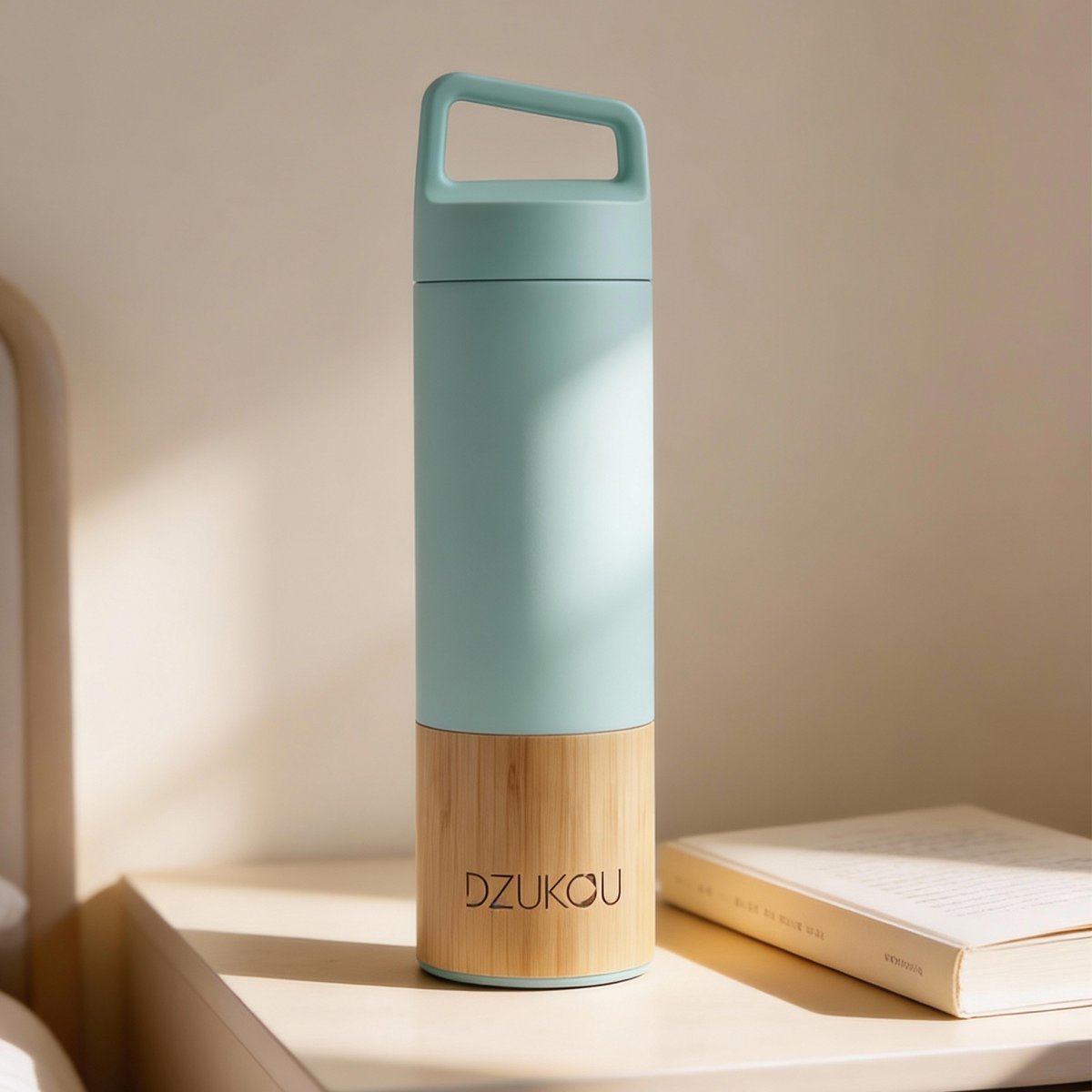 Vacuum Insulated Stainless Steel Bottle with Bamboo & Tea Infuser – 530 ml