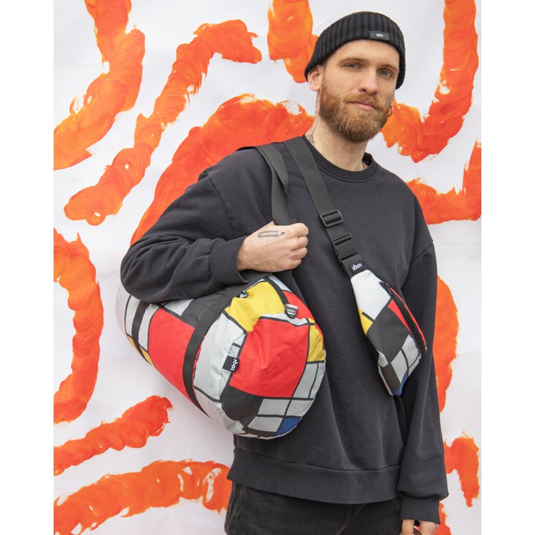 LOQI Weekender Large - Composition with Red, Yellow, Blue and Black gerecycled