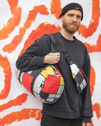 LOQI Weekender Large - Composition with Red, Yellow, Blue and Black gerecycled