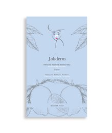 Nose blackhead removal patches in a blue and white packaging with botanical illustrations. The patches are designed to effectively remove blackheads and impurities from the nose area.
