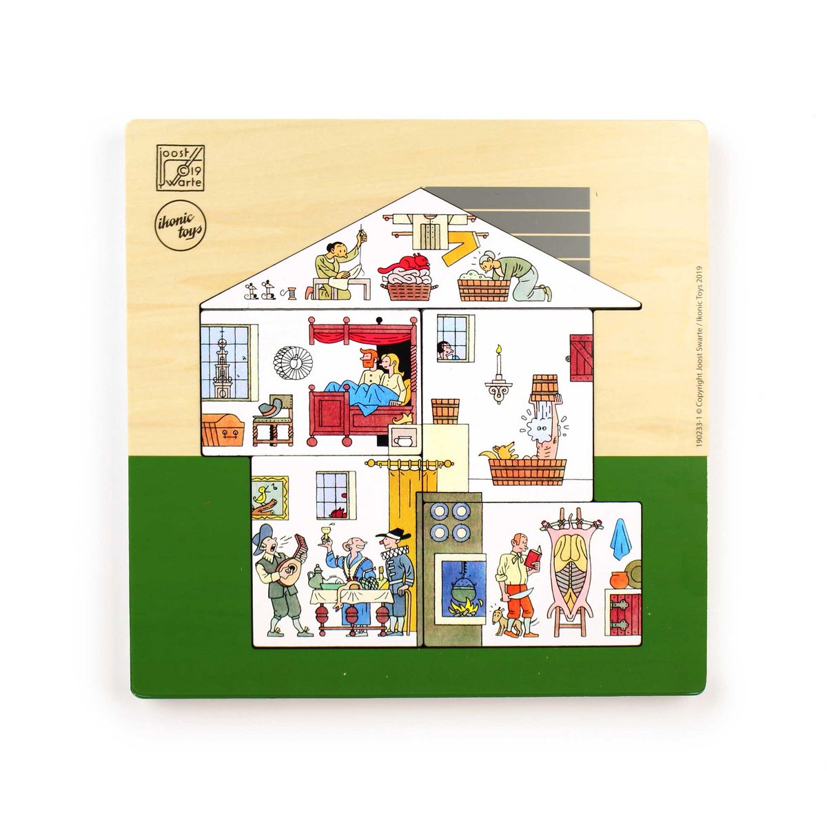 Houten Puzzel - 'Huis' - Joost Swarte