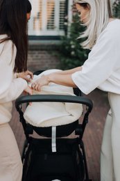 Kocyk niemowlęcy z otworami maxi-cosi - wełna merynosów