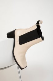 GRACE LATTE - Leather Heeled Ankle Boots