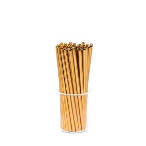 Kort gouden rietje - 30 stuks