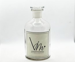 White glass diffuser bottle with 250ML capacity, available in various scented variants including Sapin Magique, Joie de Noël, Douceur Coton, and more.