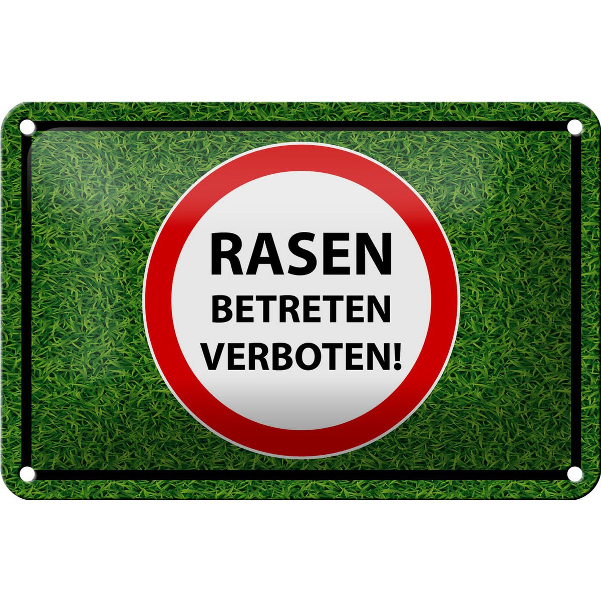 Tin Sign Notice 18x12cm Lawn No Trespassing Decoration