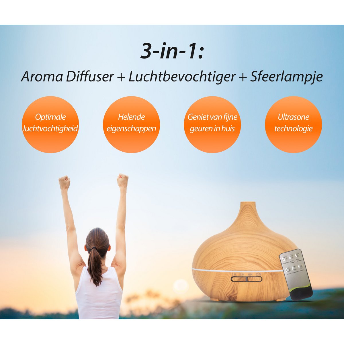 Essential Pro - Helles Holz - Aroma Diffusor