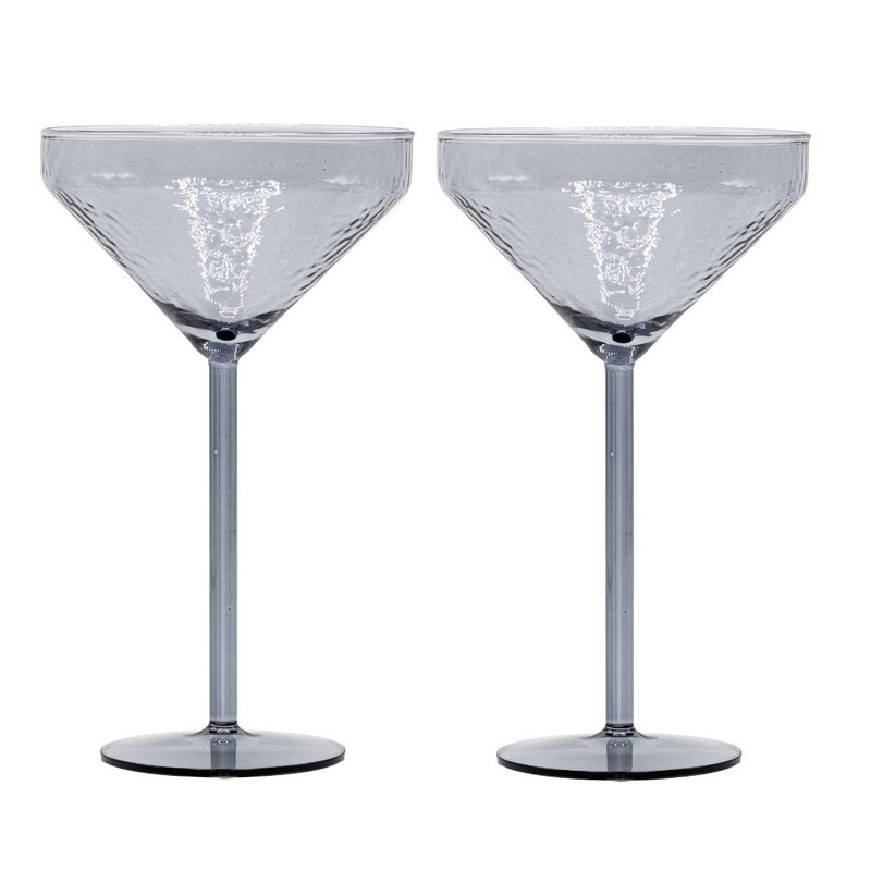 Cocktail glasses Claude, set of 2, grey