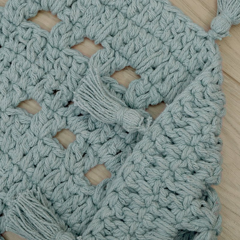 NILA VERT PALE crochet children's rug