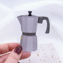 Iron image coffee french press patch barista - gift shirt decorate iron on patch