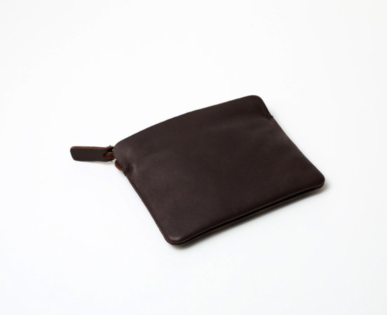 Leather "Zipper S" purse