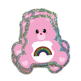 Glittersticker Troetelbeertje Regenbogen sturen