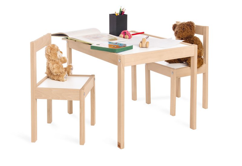 Kinderen tafel en stoel set "olaf", 3 delen