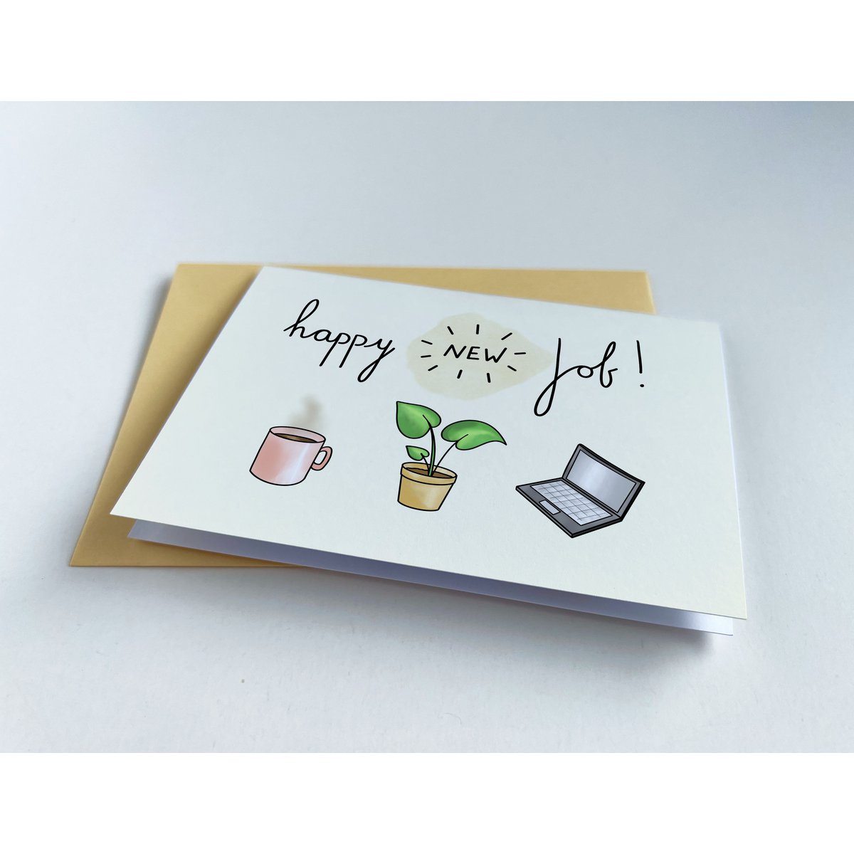 Nueva tarjeta de trabajo - feliz nuevo trabajo