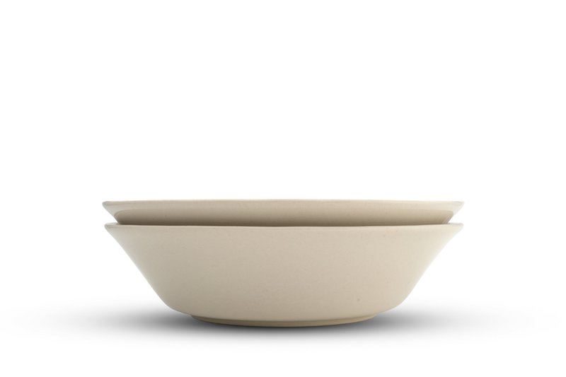Set di 4 ciotole in porcellana Bascuda® | Ciotole da 14 cm e 18 cm perfette per porridge, colazione, zuppe, cereali, insalate, dessert | Lavabile in lavastoviglie, microonde e forno