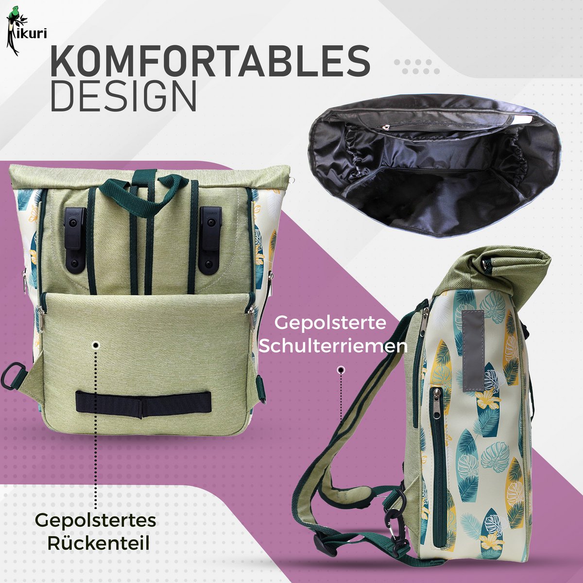 Bolsa de bicicleta Kombi / Pastel de equipaje de mochila - Surf