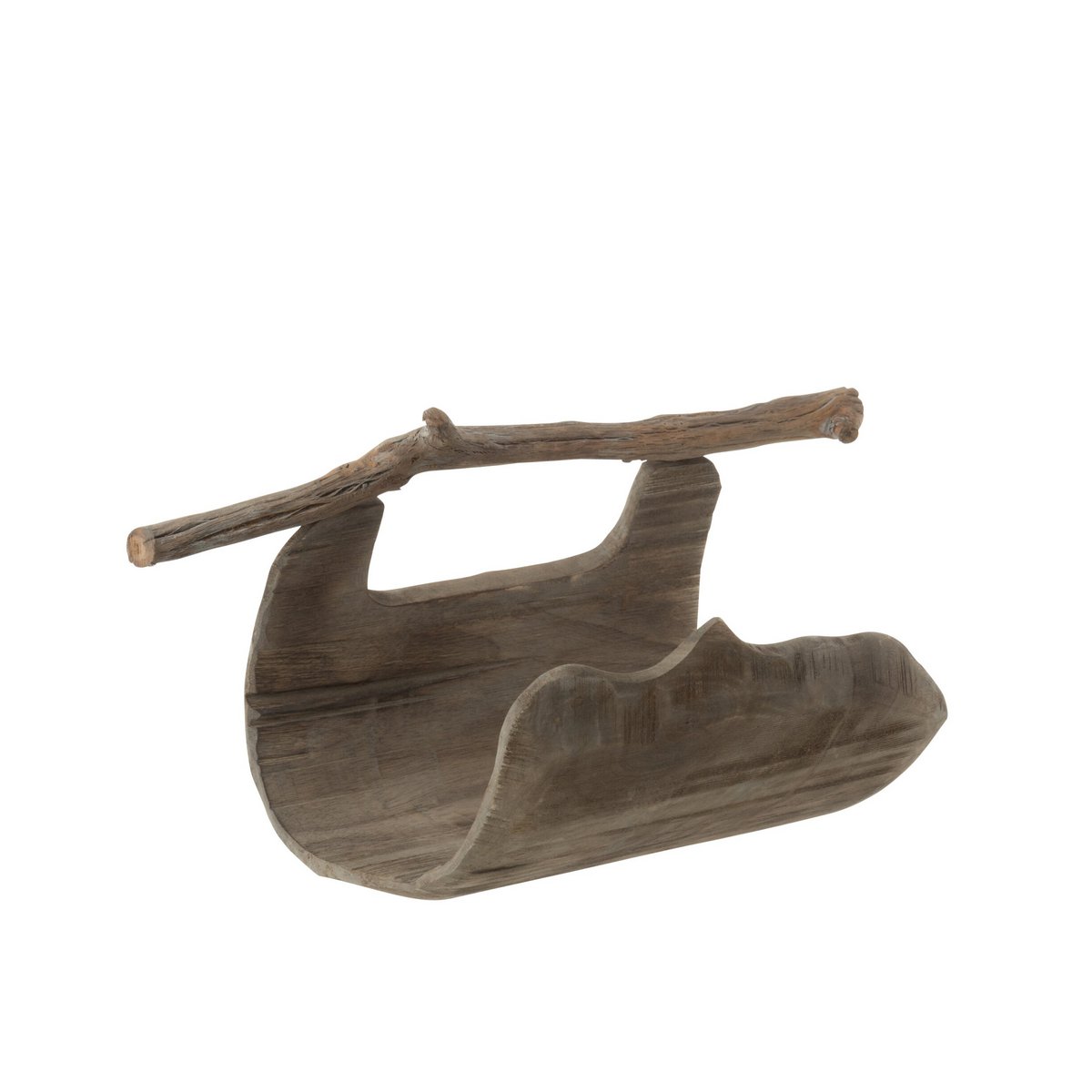 J-Line decoratie Halve Stam Handvat - hout - naturel