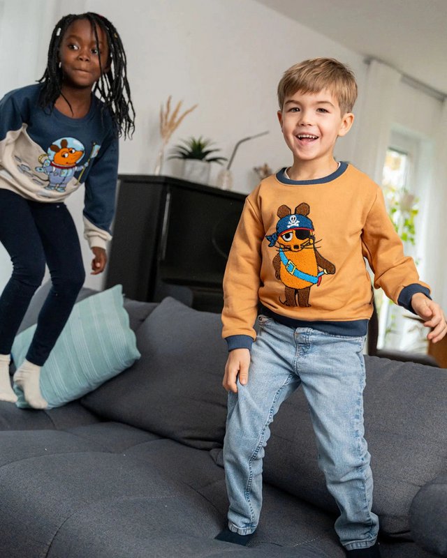 koaa – Die Maus “Pirat” – Maglione marrone/blu scuro