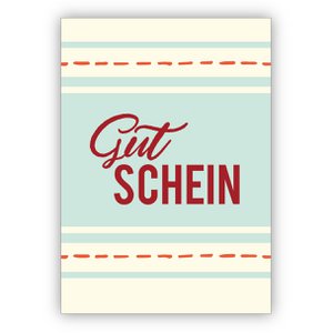 Mooie universele voucherkaart (blanco) in een grafische retrostijl, lichtblauw met strepen: Voucher