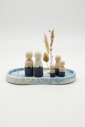 Peg Doll Boutique Blue - Tuureluur Trædukke Saml din familie Familiefødsel