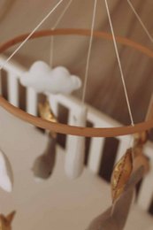 Handgemaakte Kleine Walvissen Muziekmobiel - Boxmobiel - Baby mobile - mobile wickeltisch