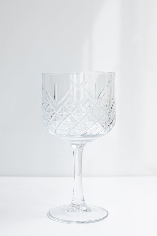 Diamond coupe glass - set of 2.