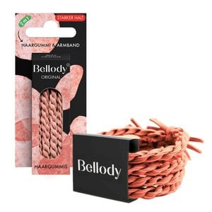 Haargummis Orange - Bellody®(4 Stk.) - Stylisch geflochtene Haargummis