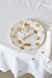 Plate Dot Delight White-Gold 23cm