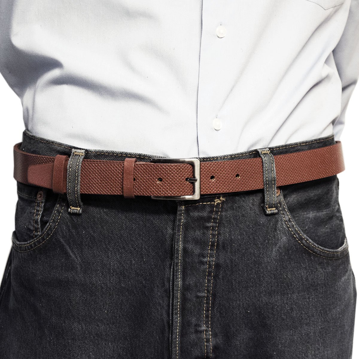 Ceinture pour femme en cuir ou ceinture pour homme en cuir avec impression en cuir véritable 3 cm de large