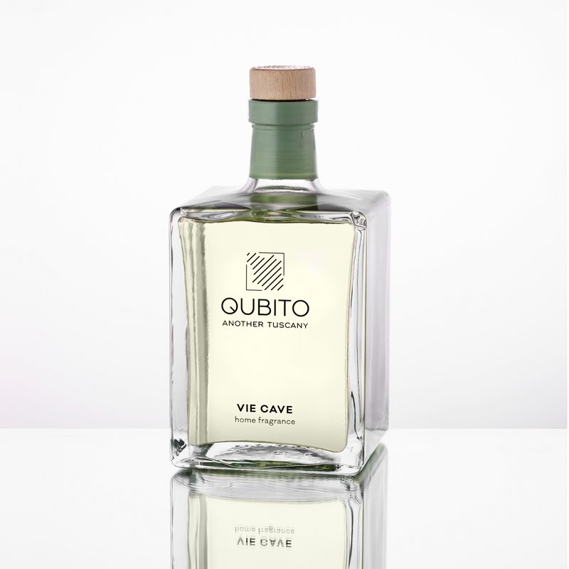 VIE CAVE (500ML), PROFUMO AMBIENTE - DIFFUSORE AMBIENTE CON BASTONCINI, BOTTIGLIA PITTURATA A MANO, MADE IN ITALY