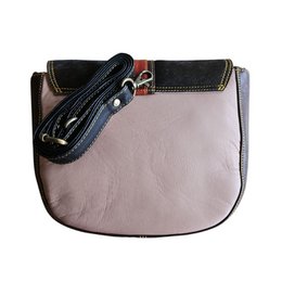 Leren dierenprint tas Merel